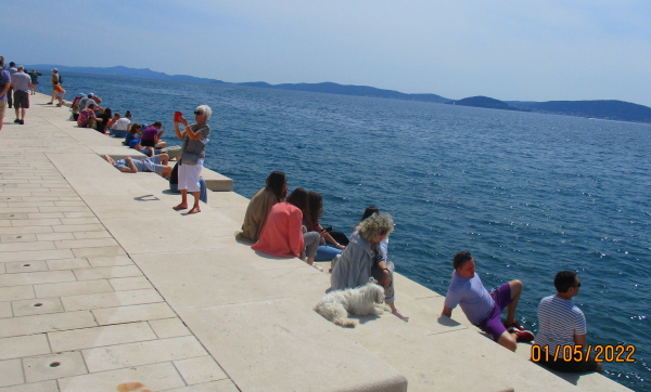 An der Meeresorgel in Zadar