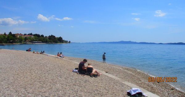 Am Strand in Zadar im Zentrum
